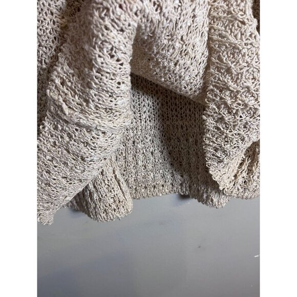 Vintage Pallas Linen Hand Loomed Skirt M Cream Coastal Neutral Boho Retro Indie - Picture 5 of 8